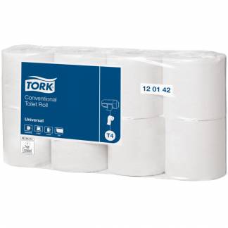 Toiletpapir, Tork T4 Universal, 1-lags, 56m x 9,9cm, &Atilde;&tilde;10,4cm, natur, 100% genbrugspapir