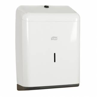 Dispenser, Tork H3, Maxi, 12,1x26,8x37,8cm, hvid, rustfrit st&Atilde;&yen;l *Denne vare tages ikke retur*