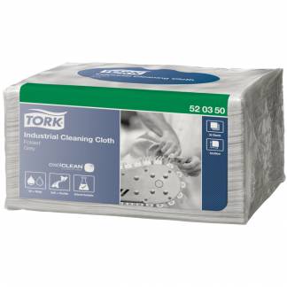 Industriaft&Atilde;&cedil;rring, Tork W8, 1-lags, 38,5x32cm, 19,3 cm, gr&Atilde;&yen;, 70% cellulose, 25% polypropen og 5% PET