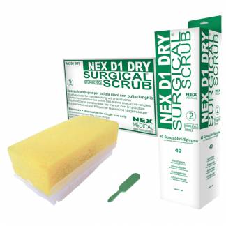 Negleb&oslash;rste, NEX, 9x4,5x3,5cm, hvid, t&oslash;r, steril, med neglerenser, engangs