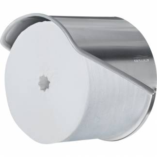 Dispenser, Tork T7, 14x14x12cm, gr&Atilde;&yen;, rustfrit st&Atilde;&yen;l, til toiletpapir uden hylse *Denne vare tages ikke retur*