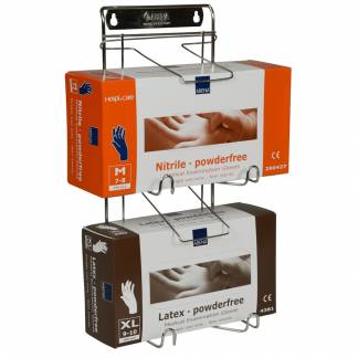 Handskestativ, ABENA, s&Atilde;&cedil;lv, rustfrit st&Atilde;&yen;l, til 2 &Atilde;&brvbar;sker