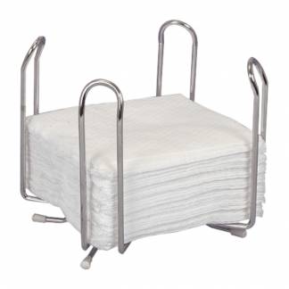 Servietholder, 13x13x13cm, krom, st&Atilde;&yen;l, til kaffeserviet, 1/4 fold