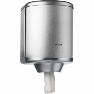 Dispenser, Katrin, Midi, 26,1x26,1cm, gr&Atilde;&yen;, rustfrit st&Atilde;&yen;l, til h&Atilde;&yen;ndkl&Atilde;&brvbar;deruller med centertr&Atilde;&brvbar;k *Denne vare tages ikke retur*