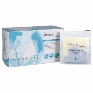 Sterile unders&Atilde;&cedil;gelseshandske, iNtouch V synthetic, XS, bl&Atilde;&yen;, nitril, pudderfri *Denne vare tages ikke retur*