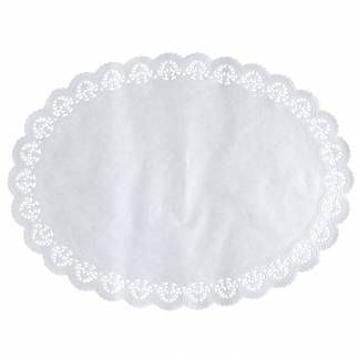 Kagepapir, 37x50cm, 40 g/m2, hvid, papir, udhugget, oval