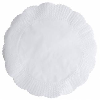 Fadpapir, &Atilde;&tilde;30cm, 40 g/m2, hvid, papir, pr&Atilde;&brvbar;get, rund