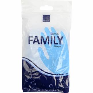 Vinyl handske, ABENA Family, L, bl&aring;, vinyl, indvendig velourisering, phthalatefri