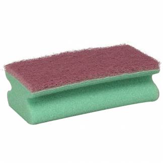 Skuresvamp, 3M Scotch-Brite 58, 130x45x70mm, gr&oslash;n, nylon/plast/polyester, fin skureeffekt, ridsefri *Denne vare tages ikke retur*