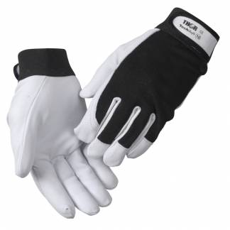 Gedeskindshandske, 10, hvid, gedeskind/lycra/polyester, burreb&Atilde;&yen;nd