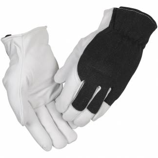 Gedeskindshandske, THOR Driver, 11, hvid, gedeskind/spandex