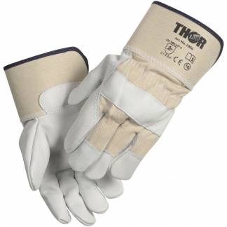 Oksehudshandske, THOR, 12, natur, oksel&Atilde;&brvbar;der, rigger