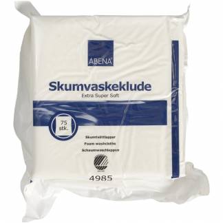 Skumvaskeklud, ABENA, 19x19cm, extra super soft, engangs