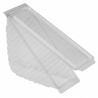 Sandwichbakke, 18,5x7,8x7cm, klar, RPET, med h&Atilde;&brvbar;ngslet l&Atilde;&yen;g, 3 skiver