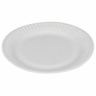 Paptallerken, ABENA Gastro, &Atilde;&tilde;15cm, hvid, pap, kaolin coating