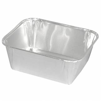 Alu-form, 11,8x9,8x4,3cm, 340 ml, aluminium, 340 ml, rektangul&Atilde;&brvbar;r, smooth wall