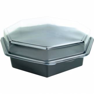 Plastbakke, 31,5x30,5x8cm, 2500 ml, 2500 ml, sort, PS, med h&Atilde;&brvbar;ngslet l&Atilde;&yen;g, octaview *Denne vare tages ikke retur*
