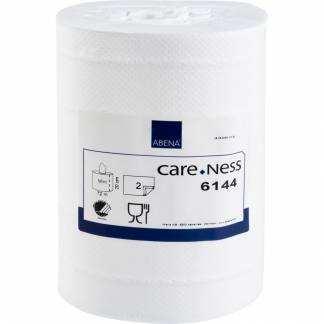Håndklæderulle, ABENA Care-Ness Excellent, 2-lags, Mini, 72m x 20cm, Ø13cm, hvid, nyfiber, uden hylse