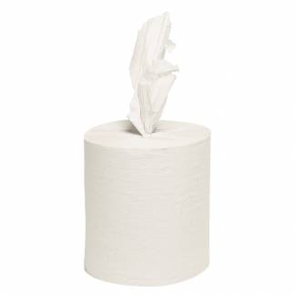Håndklæderulle Classic neutral 1-lags, Midi, 300m x 20cm, Ø20cm, hvid, 100% genbrugspapir, uden hylse