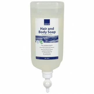 H&aring;r og bodyshampoo, ABENA, 1000 ml, uden farve og parfume