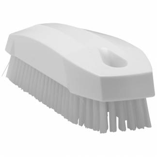 Negleb&Atilde;&cedil;rste, Vikan, 13x5x4cm, hvid, PP/polyester/rustfrit st&Atilde;&yen;l, stive b&Atilde;&cedil;rsteh&Atilde;&yen;r