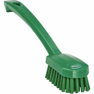 H&Atilde;&yen;ndb&Atilde;&cedil;rste, Vikan, 260x40x70mm, gr&Atilde;&cedil;n, PP/polyester/rustfrit st&Atilde;&yen;l, medium b&Atilde;&cedil;rsteh&Atilde;&yen;r *Denne vare tages ikke retur*