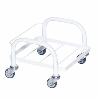 Dunkvogn, Tina Trolleys, 310x315x230mm, hvid, pulverlakeret st&aring;l/rustfrit st&aring;l, til 20-25 kg dunke *Denne vare tages ikke retur*