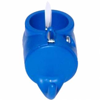 Redskabskrog, Tina Trolleys, 70x35x30mm, bl&aring;, plast, til montering p&aring; reng&oslash;ringsvogn, 20-22 mm *Denne vare tages ikke retur*