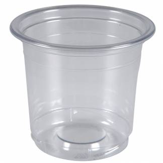 Plastbæger, ABENA Cater-Line, TowerPac, 5,5cm, Ø6,23cm, 90 ml, klar, RPET, med skruebund