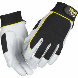 Gedeskindshandske, THOR Energy, 9, hvid, gedeskind/spandex, burreb&aring;nd *Denne vare tages ikke retur*