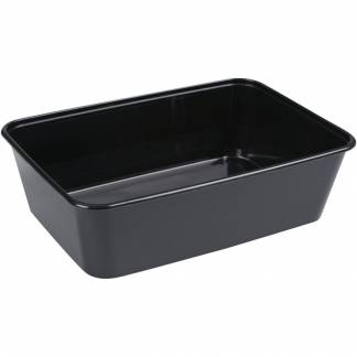 Plastbakke, 17,5x11,9x5,2cm, 650 ml, 650 ml, sort, PP, 1-rums