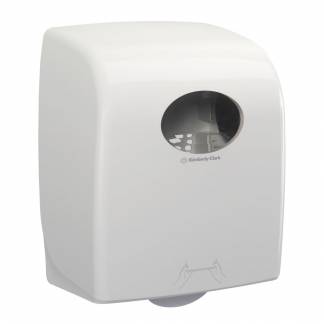 Dispenser, Kimberly-Clark Aquarius, 24,8x29,7x37,4cm, hvid, plast, til håndklæderuller *Denne vare tages ikke retur*