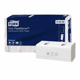 Håndklædeark, Tork PeakServe H5, 1-lags, Z-fold, 22,5x20,1cm, 7,5 cm, hvid, nyfiber