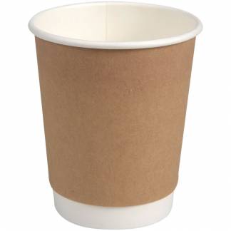 Kaffebæger Nexterday, ABENA Gastro, 9cm, Ø8cm, 24 cl, 28 cl, brun, kraft/PE, 8 oz, double wall