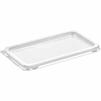 Snap-on låg, 18,5x10,5cm, klar, APET, højt, til standard bakke *Denne vare tages ikke retur*