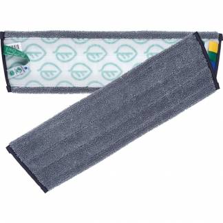 T&oslash;r- og fugtmoppe, ABENA Puri-Line Micro High, gr&aring;, mikrofiber, 40 cm, med hook'n'loop, 90% genanvendt