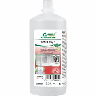 Sanitetsrengøring, Green Care Professional SANET Daily F, 325 ml, Quick & Easy, sur/kalkhæmmende, uden farve og parfume