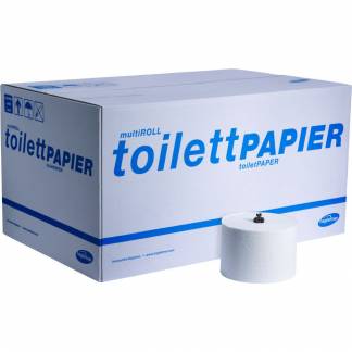 Toiletpapir, Hagleitner, 3-lags, 67,2m x 9,8cm , Ø13,9cm, hvid, blandingsfibre