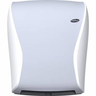 Dispenser, Hagleitner, 14,9x33,6x39,5cm, hvid, plast, til h&aring;ndkl&aelig;deark, analog