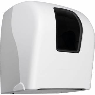 Dispenser, Classic Recycled, 23x31x33cm, hvid, plast, h&aring;ndkl&aelig;deruller m. rude