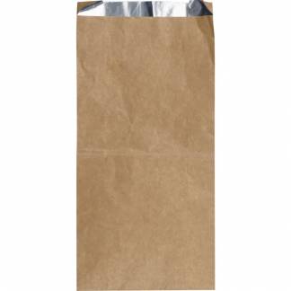 Grillpose, 29x16x5,5cm, brun, aluminium/papir/PE, med sidefals, lille