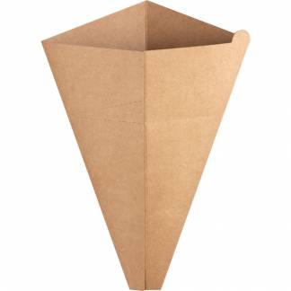 Kr&aelig;mmerhus, 17x14,5x19cm, brun, kraft/PE, FSC