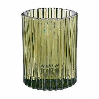 Lysestage, Duni, Comodo, 7cm, Ø5,5cm, transparent mørkegrøn, glas