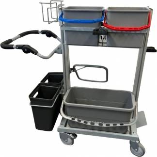 Reng&oslash;ringsvogn, Tina Trolleys, Exclusive, aluminium/st&aring;l, mellem, standard