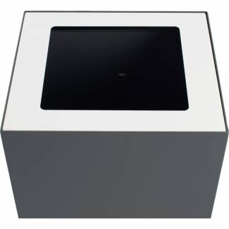 Topindsats, hvid, pulverlakeret st&aring;l, med &aring;bent indkast, til modulopbygget affaldsspand, 85 og 90 liter *Denne vare tages ikke retur*