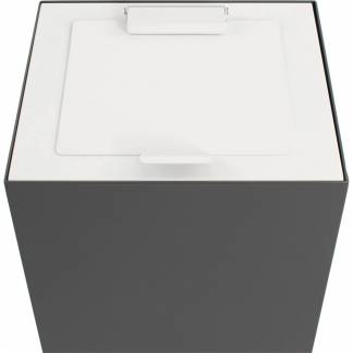 L&aring;g, hvid, pulverlakeret st&aring;l, soft close, til modulopbygget affaldsspand, 85 og 90 liter *Denne vare tages ikke retur*