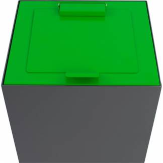 L&aring;g, gr&oslash;n, pulverlakeret st&aring;l, soft close, til modulopbygget affaldsspand, 85 og 90 liter *Denne vare tages ikke retur*