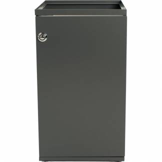 Affaldsspand, m&oslash;rkegr&aring;, pulverlakeret st&aring;l, 85 l, med frontl&aring;ge, modulopbygget til kildesortering