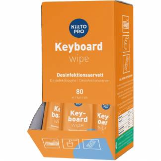 Wipes, Kiilto Pro, til desinfektion af keyboard, 62% Ethanol *Denne vare tages ikke retur*