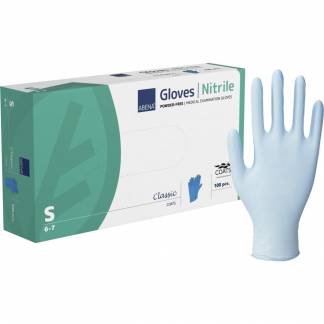 Unders&oslash;gelseshandske, S, bl&aring;, nitril, COATS, pudderfri